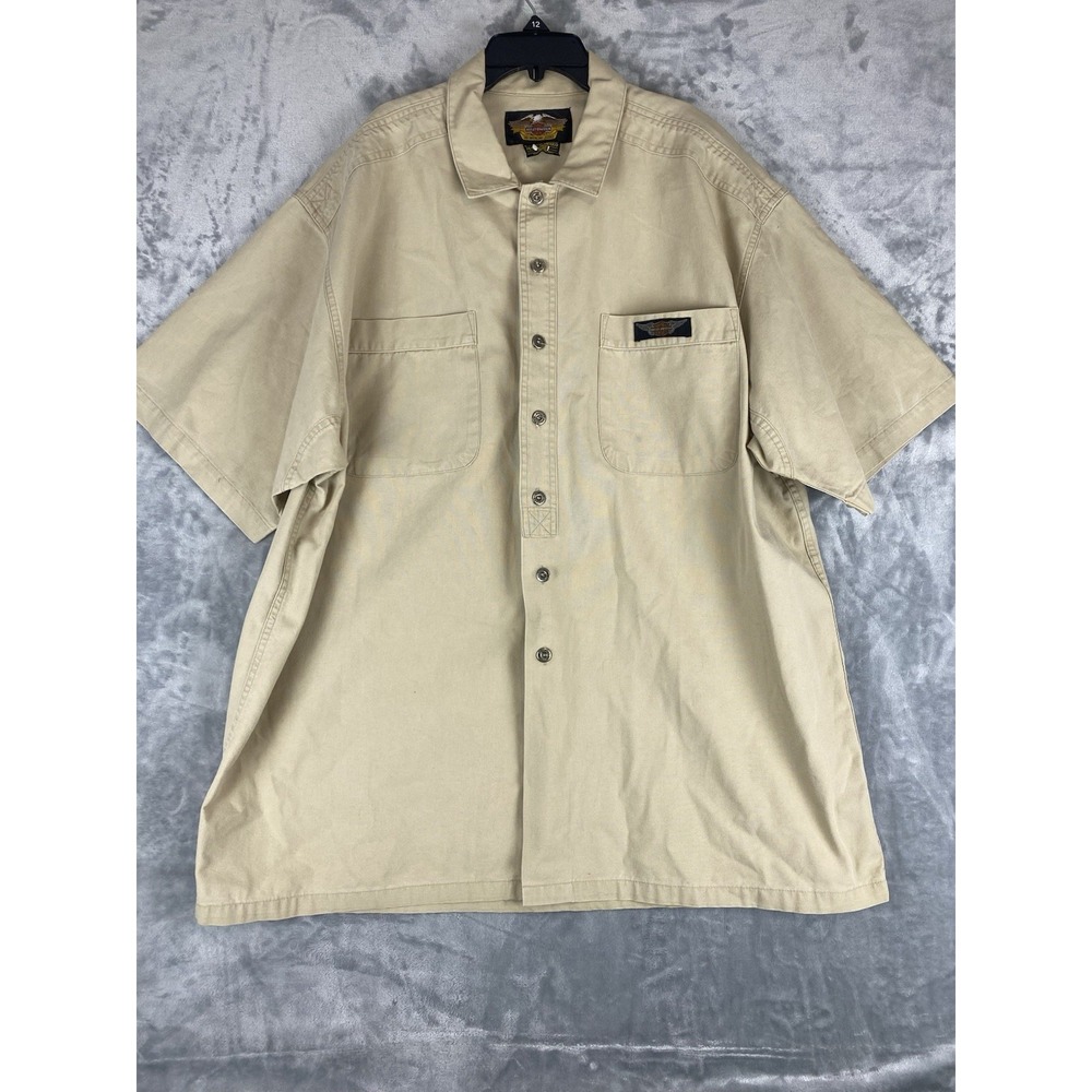 Harley Davidson Men's Shirt Milwaukee Wisconsin Short Sleeve Button